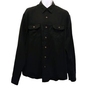 Magellan Outdoors Men's XL Solid Black L/Sleeve Button Down Casual Shirt